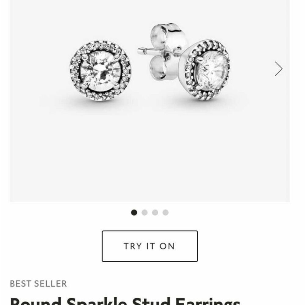 Pandora Silver Sparkle Stud Earrings